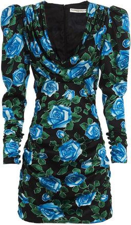 Alessandra Rich Multicolor Silk floral dress