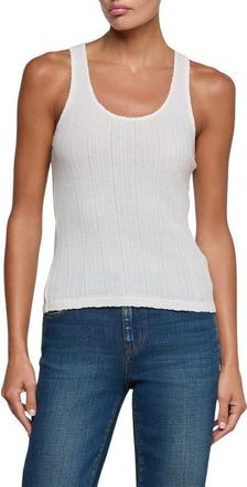 L'agence Adria Scoop Neck Organic Cotton Tank in Antique White at Nordstrom, Size Xx-Small