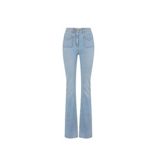 Elisabetta Franchi Dames, Jeans, Blauw, Maat: W26 Katoen