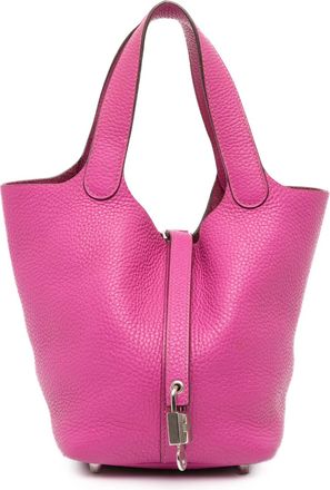 Hermès Pre-owned Womens Picotin Lock 18 Leather Handbag - Dusty Pink - One Size