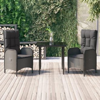 vidaXL Furniture Limited - Set Comedor De Jard&iacute;n 3 Pzas Con Cojines