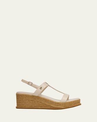 Jimmy Choo London Theia 60 Leather Espadrille Wedge Sandals