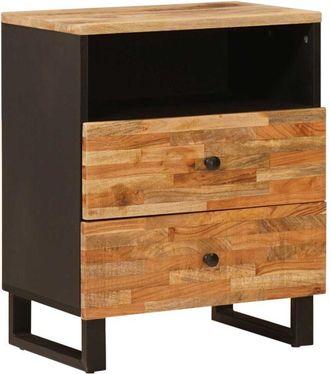 vidaXL Mueble Cama Marr&oacute;n 50 X 33 X 62 Cm Madera De Mango Maciza Vidaxl