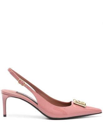 Dolce & Gabbana Pumps con placca logo 65mm - Rosa