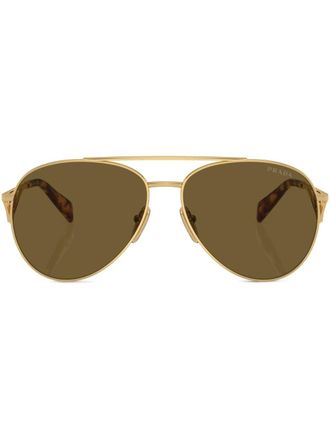 Prada aviator-frame sunglasses - women - Metal - 61 - Gold