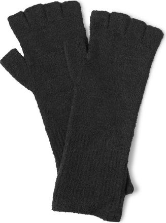 Barefoot Dreams Unisex Cozychic Lite Fingerless Gloves, Black, S/M