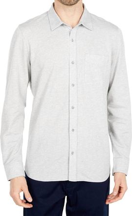 Travis Mathew Slater Button Down Shirt In Heather Grey
