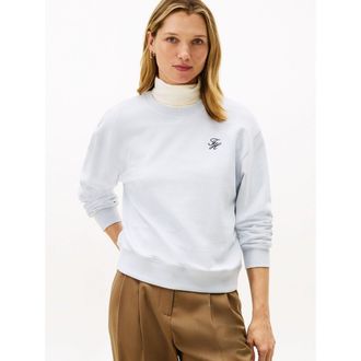 Tommy Hilfiger Sweater met ronde hals en lange mouwen, logo