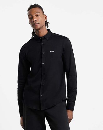 HUGO BOSS Long Sleeve Motion Shirt - Black