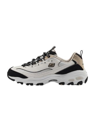 Skechers DLITES Retro Rewind Womens Trainers, beige, 3.5 UK