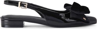 Kurt Geiger Womens Aura Bow Flat Sandals - Black - Size UK 3