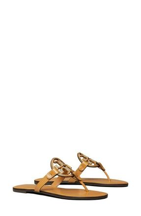 Tory Burch Miller Thong Sandal in Walnut /Gold at Nordstrom, Size 8.5