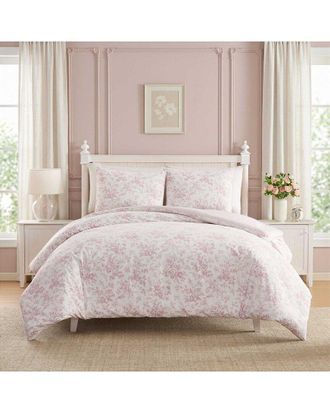 Laura Ashley Garden Toile Stripe Comforter Set