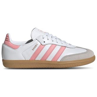 adidas Girls adidas Originals Samba - Girls Grade School Shoes White/Pink/Brown Size 3.5