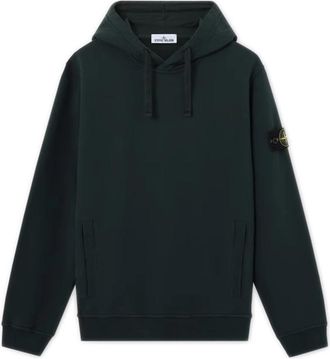 Stone Island Regular-fit Half-Zip Sweatshirt - Heren - Hoodies - Groen - L - Katoen - Hoodies & sweatvesten