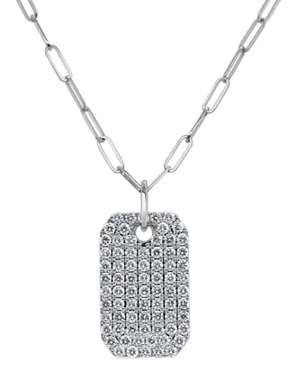 Sabrina Designs 14K 1.52 Ct. Tw. Diamond Dog Tag Necklace