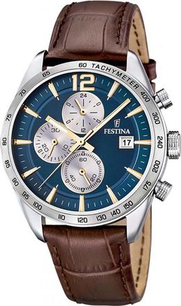 Festina F16760-7 Mens Timeless Chronograph Watch - Silver - One Size