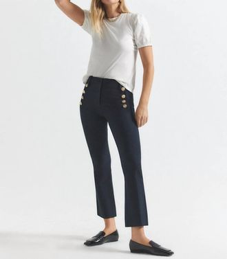 Derek Lam Robertson Crop Flare Trouser In Midnight