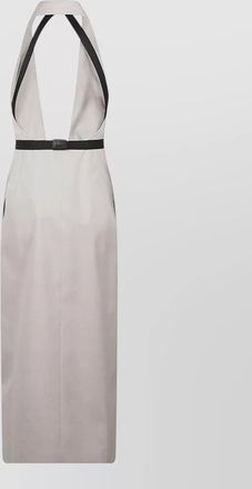 Max Mara belted halter neck dress wrap front