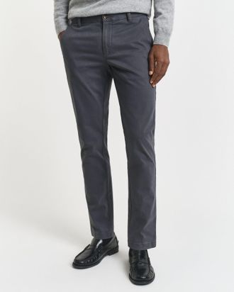 GANT Men Slim Fit Super Comfort Chinos (42/34) ANTRACITE