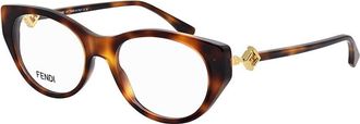 Fendi Fendi Womens Ff Diamonds 53Mm Optical Frames