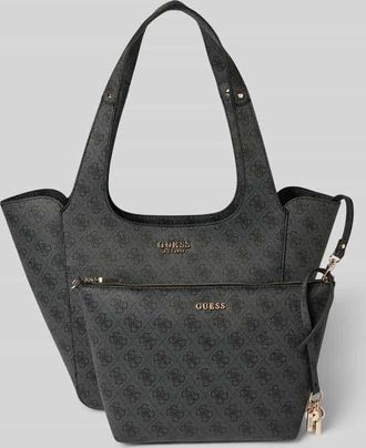 Guess 2-in-1-Handtasche mit Label-Applikation Modell CALISTA in Anthrazit, Größe 1