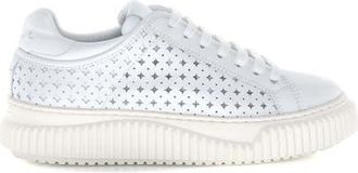 Voile Blanche Herika Perforated Sneaker in White at Nordstrom, Size 10Us