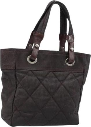 Chanel Pre-owned Vintage Tote Bag - Dames - Vintage Shopper - Bruin - ONE Size - Vintage