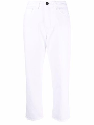 3x1 high-rise cropped jeans - women - Cotton - 28 - White