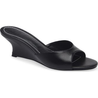 Staud Brigitte Wedge Sandal in Black at Nordstrom, Size 5Us