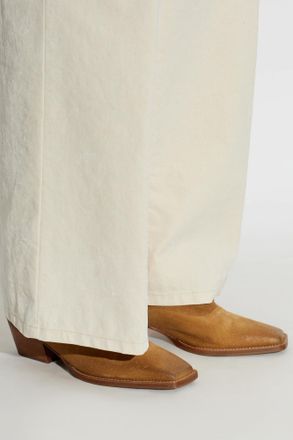 Jil Sander Suede Heeled Shoes Becky, Womens, Brown