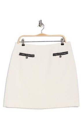L.k. Bennett Charlee Tweed Skirt in Cream at Nordstrom Rack, Size 10 Us / 14 Uk
