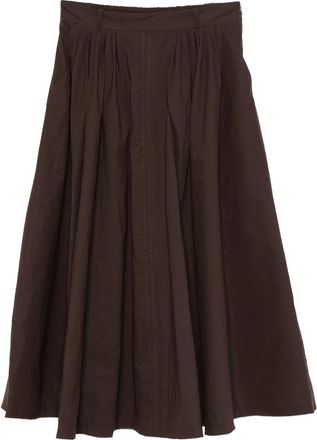 Mark Kenly Domino Tan Pleated Skirt