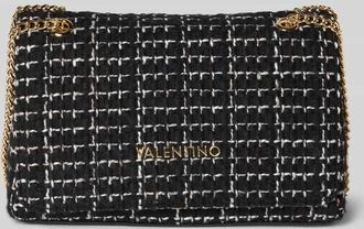 Valentino Handbags Umhängetasche mit Logo-Applikation Modell Tweed in Black, Größe 1