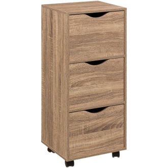 5five Simply Smart Torre a 3 porte con ruote effetto legno - 5five