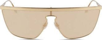 Victoria Beckham Occhiali da sole a mascherina - Oro