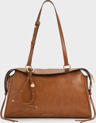 Charles & Keith Haylen Braided-Charm Shoulder Bag