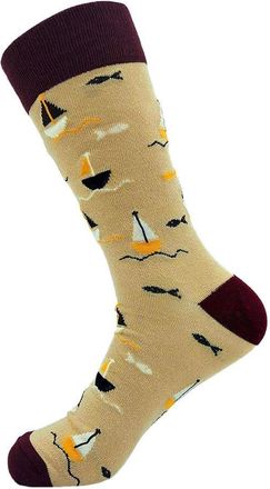 Eco Chic Mens Bamboo Socks Breathable Hot and Cold Weather UK 6-11 Single Pair (Yachts Beige)