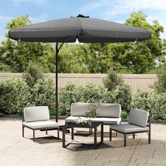 vidaXL Vidaxl - Sombrilla De Jard&iacute;n Con Palo De Acero 300 Cm Antracita