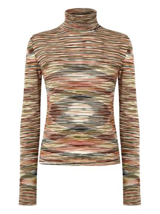 Missoni stripe-pattern turtleneck sweater - Neutrals