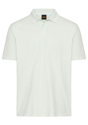 Boss Orange by Hugo Boss Poloshirt BOSS ORANGE Pe__Dye, Herren, Gr. XXL, blau (open blau474), Jersey, Obermaterial: 100% Baumwolle, regular fit, hoch geschlossener Ausschnitt,