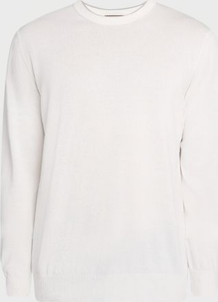 Canali Mens Cotton Tipped Crewneck Sweater