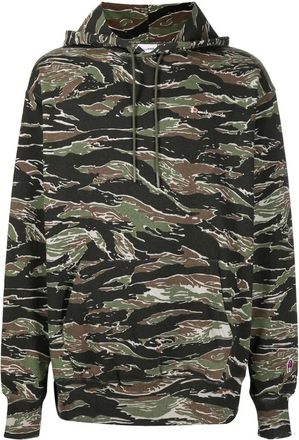 Readymade Hoodies, male, Green, XL, Camouflage Hoodie with Drawstring Hood