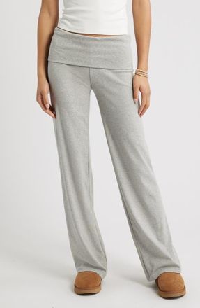 BP. Foldover Leggings in Grey Soft Heather at Nordstrom, Size Xx-Small