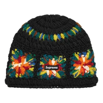 SUPREME Crochet Beanie Black SS25BN12-BLACK