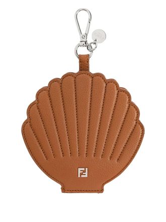 Fendi Schelpvormige sleutelhanger met bedel - Bruin