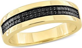 Delmar Mens Black Diamond Band Ring - 0.10ct. at Nordstrom Rack, Size 12