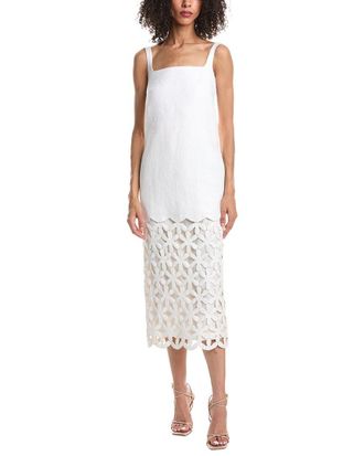 Valentino Donna Silk-Blend Midi Dress