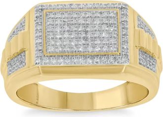 Pompeii3 1/2Ct TW Diamond Mens Ring 10k Yellow Gold 9mm Wide