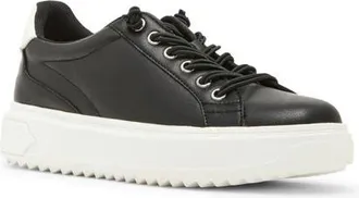 Blondo Greer Waterproof Sneaker in Black Leather at Nordstrom, Size 6.5